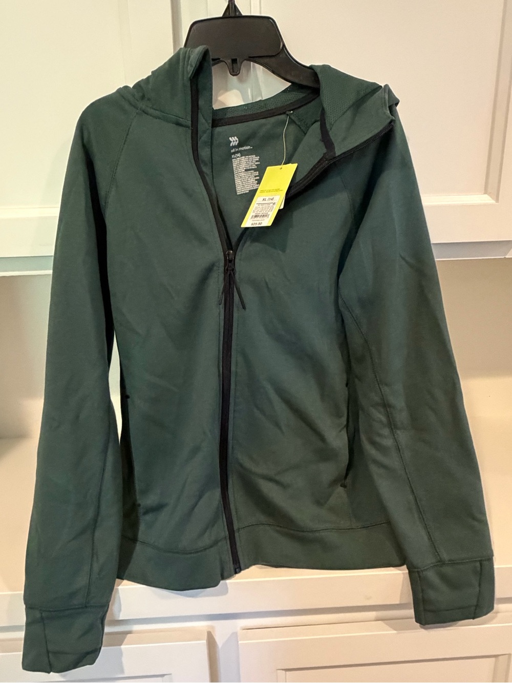 all in motion premium fleece full zip boys green